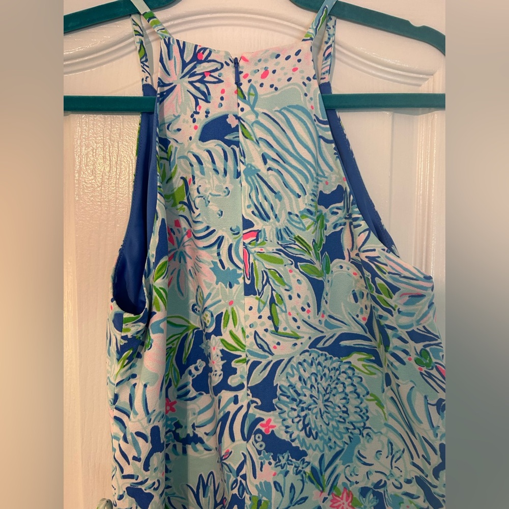 Lilly Pulitzer Blue and Green Mini Dress - Picture 3 of 4